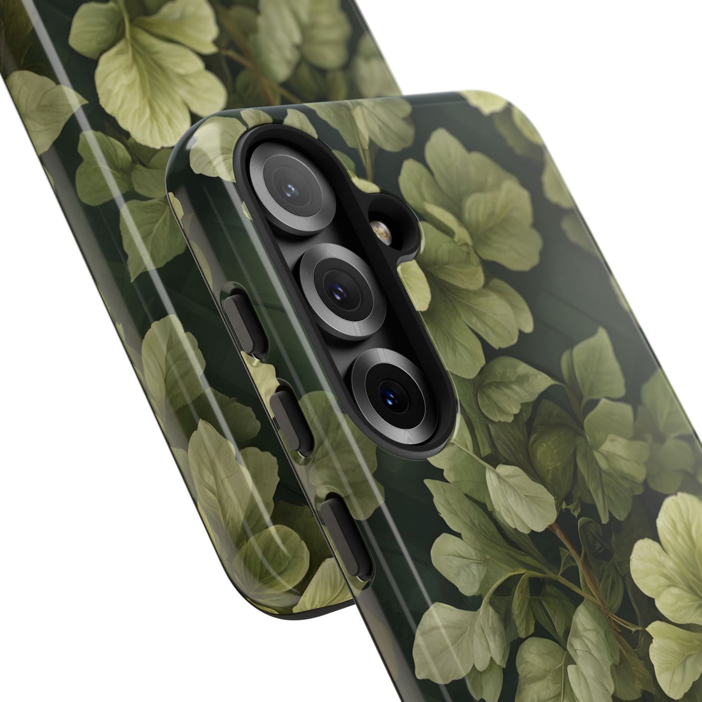 Stylish Green Leaf Samsung Phone Case - Durable & Trendy Design|Colorful Protective Cover|Artistic Gift|Vibrant Design