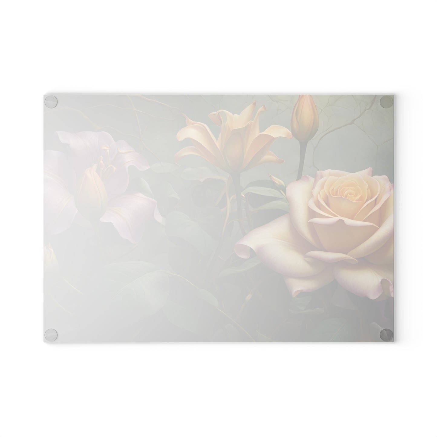 Vibrant Floral Kitchen Cutting Board/Modern Kitchen Chopping Board/Decorative & Durable Food Prep Surface for Home Chefs/Charcuterie Board