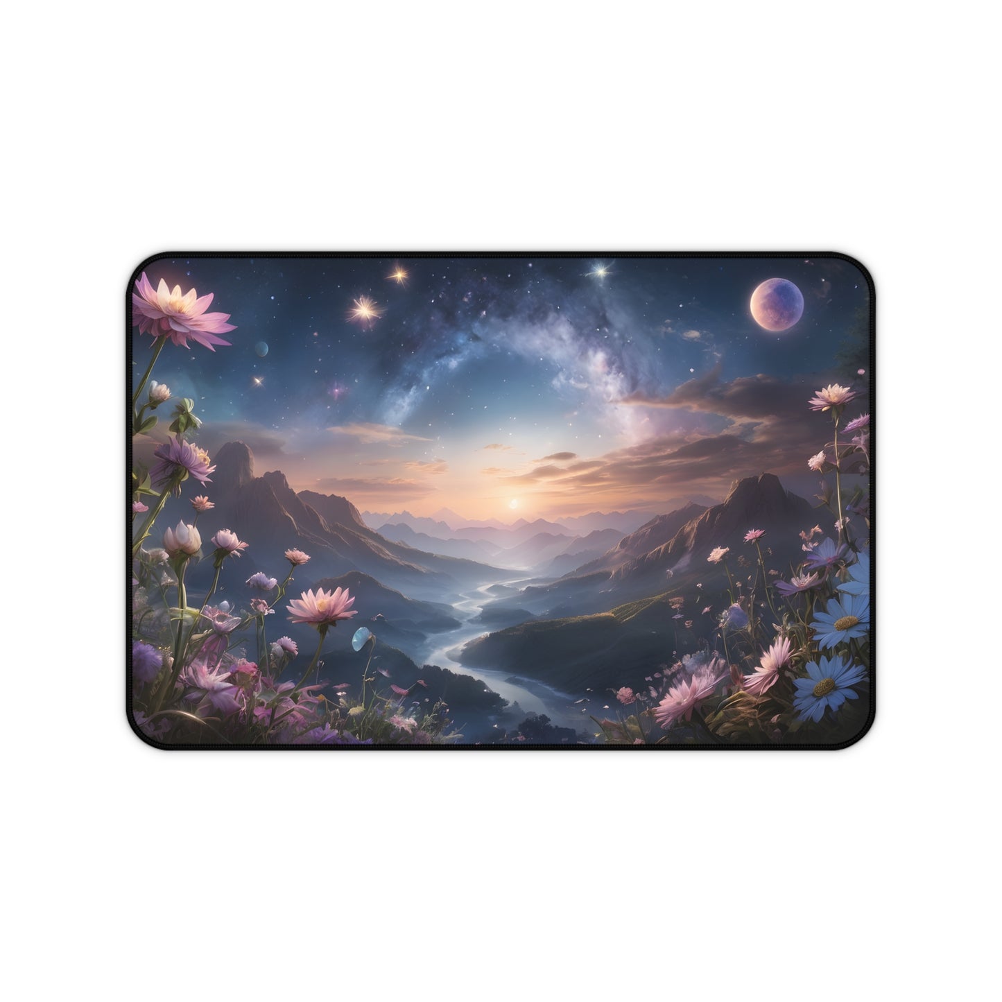 Celestial Dreamscape Desk Mat/Cosmic Landscape Mouse Pad/Fantasy Art Mouse Pad/Anti-Slip Mouse Pad/Gaming Mouse Pad