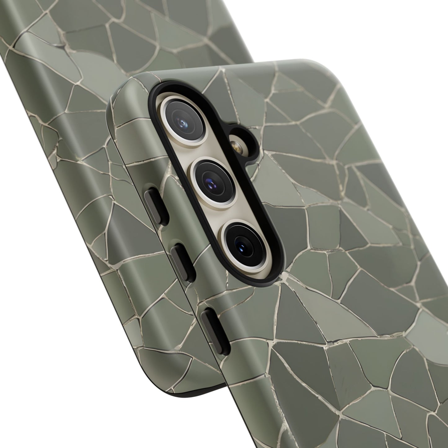 Sage Green Cracked Tile Phone Case Cover / Gift / Compatible with Samsung / Gift for Her, Birthday Present, Stylish Protection