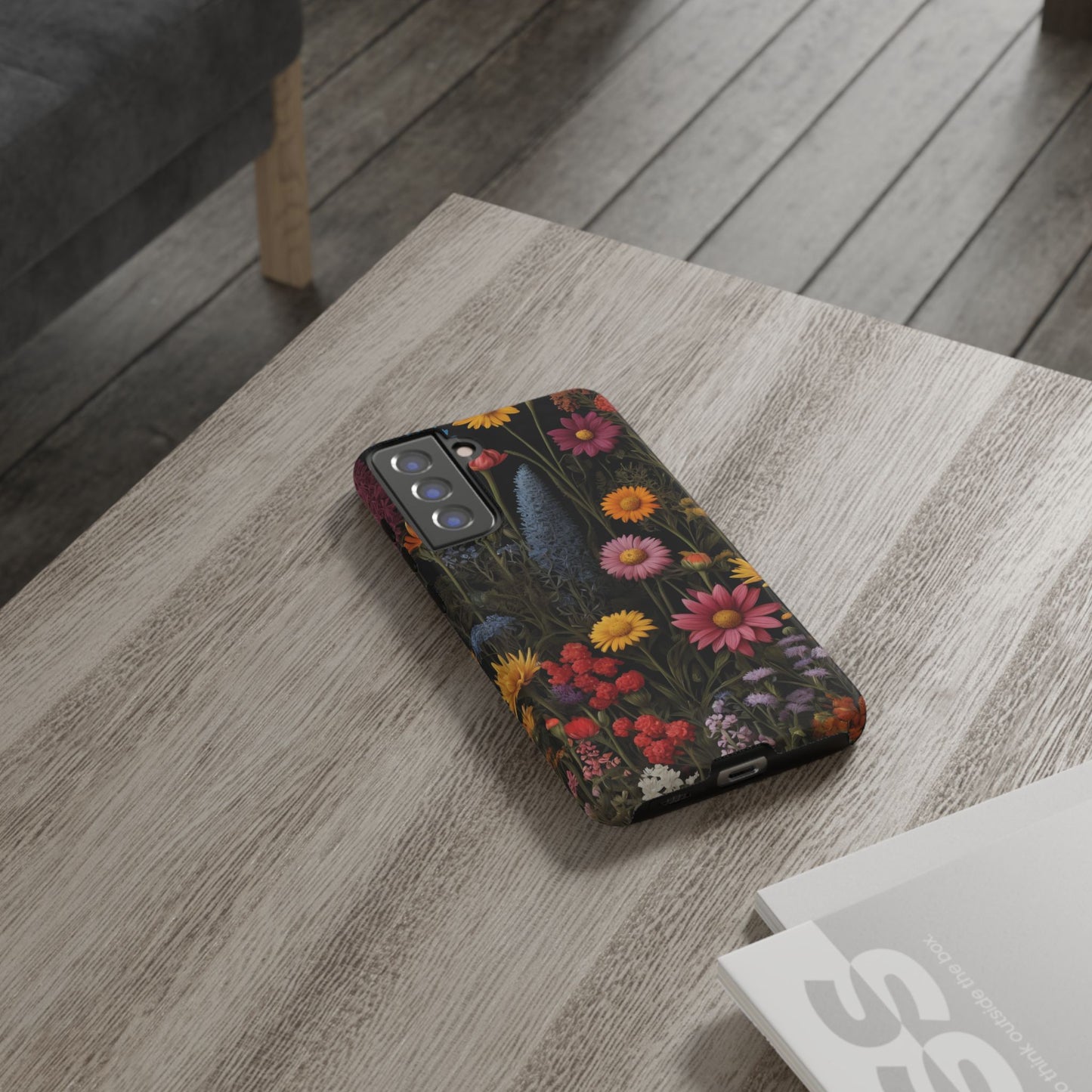 Multicolored Wildflower Phone Case / Compatible with Samsung / Gift for Her, Flower Art, Birthday Present, Stylish Protection