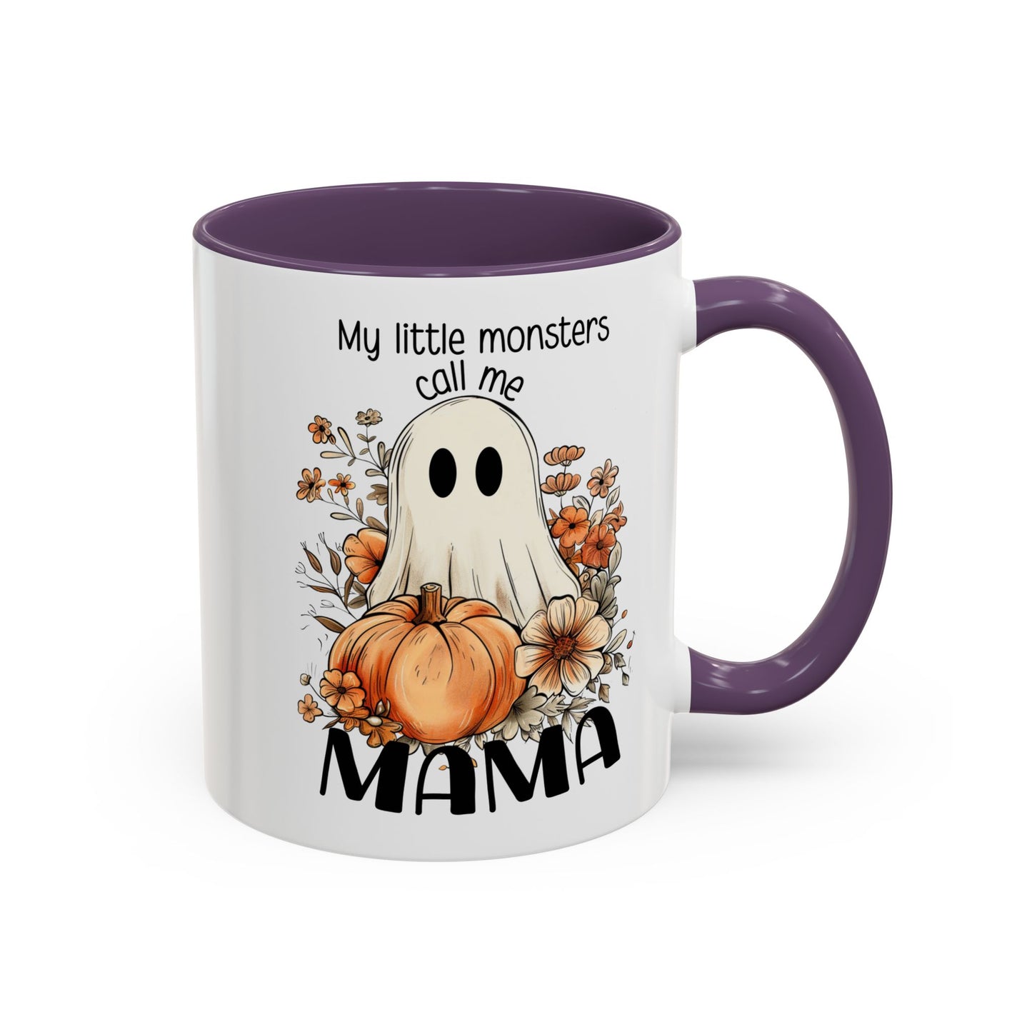 My Little Monsters Call Me Mama Halloween Coffee Mug - Perfect for Coffee Lovers, Halloween Gifts, Quirky Kitchen Decor, Holiday Present