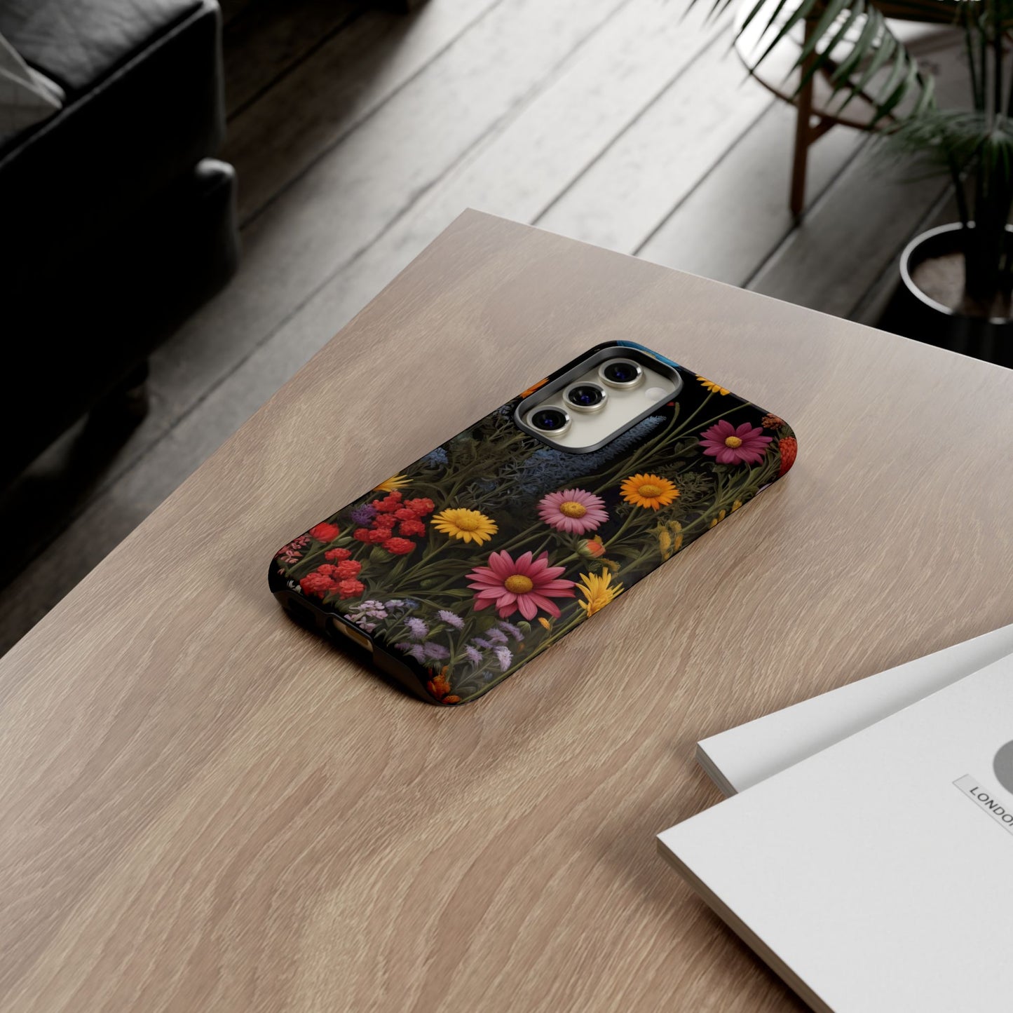 Multicolored Wildflower Phone Case / Compatible with Samsung / Gift for Her, Flower Art, Birthday Present, Stylish Protection