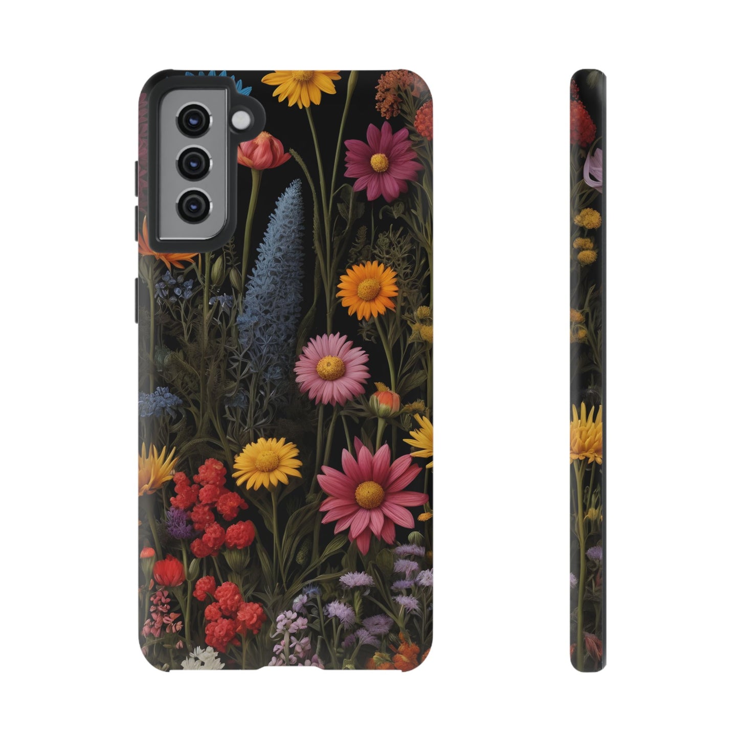 Multicolored Wildflower Phone Case / Compatible with Samsung / Gift for Her, Flower Art, Birthday Present, Stylish Protection