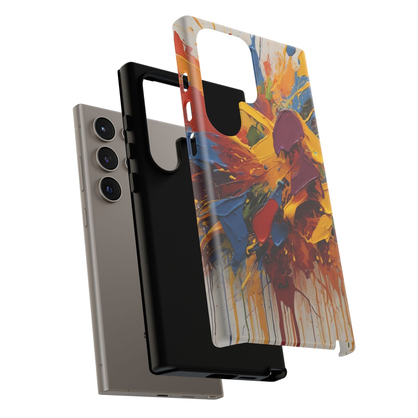 Color Splash Paint Splatter Phone Case |compatible with Samsung|Abstract Art Case|Colorful Protective Cover|Artistic Gift|Vibrant Design