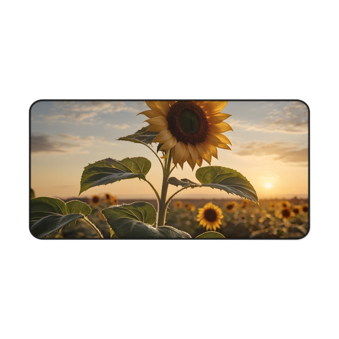 Sunlit Sunflower Field Desk Mat/Sunflower Mouse Pad/Floral Mouse Pad/Anti-Slip Mouse Pad/Durable Mouse Pad/Gaming Mouse Pad
