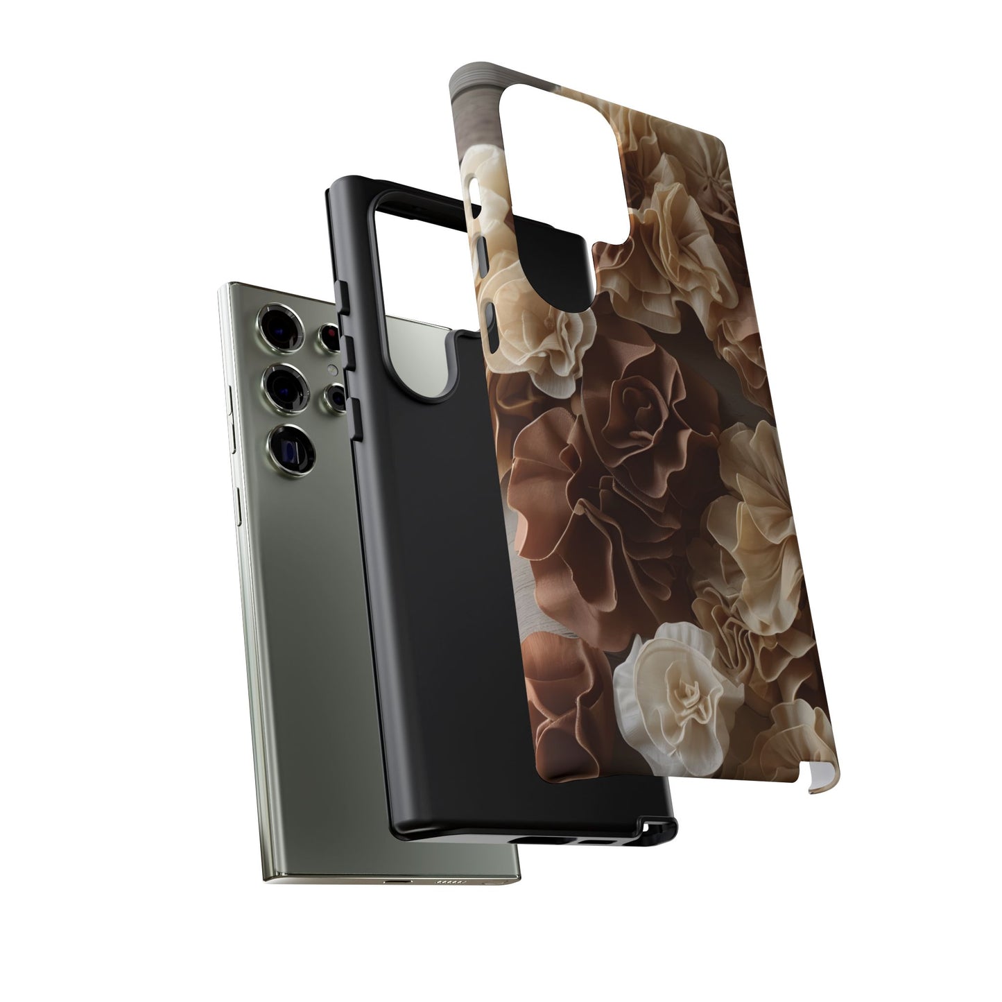 Delicate Fabric Flower Phone Case Cover/Compatible with Samsung/Gift/Gift for Her, Stylish Protection