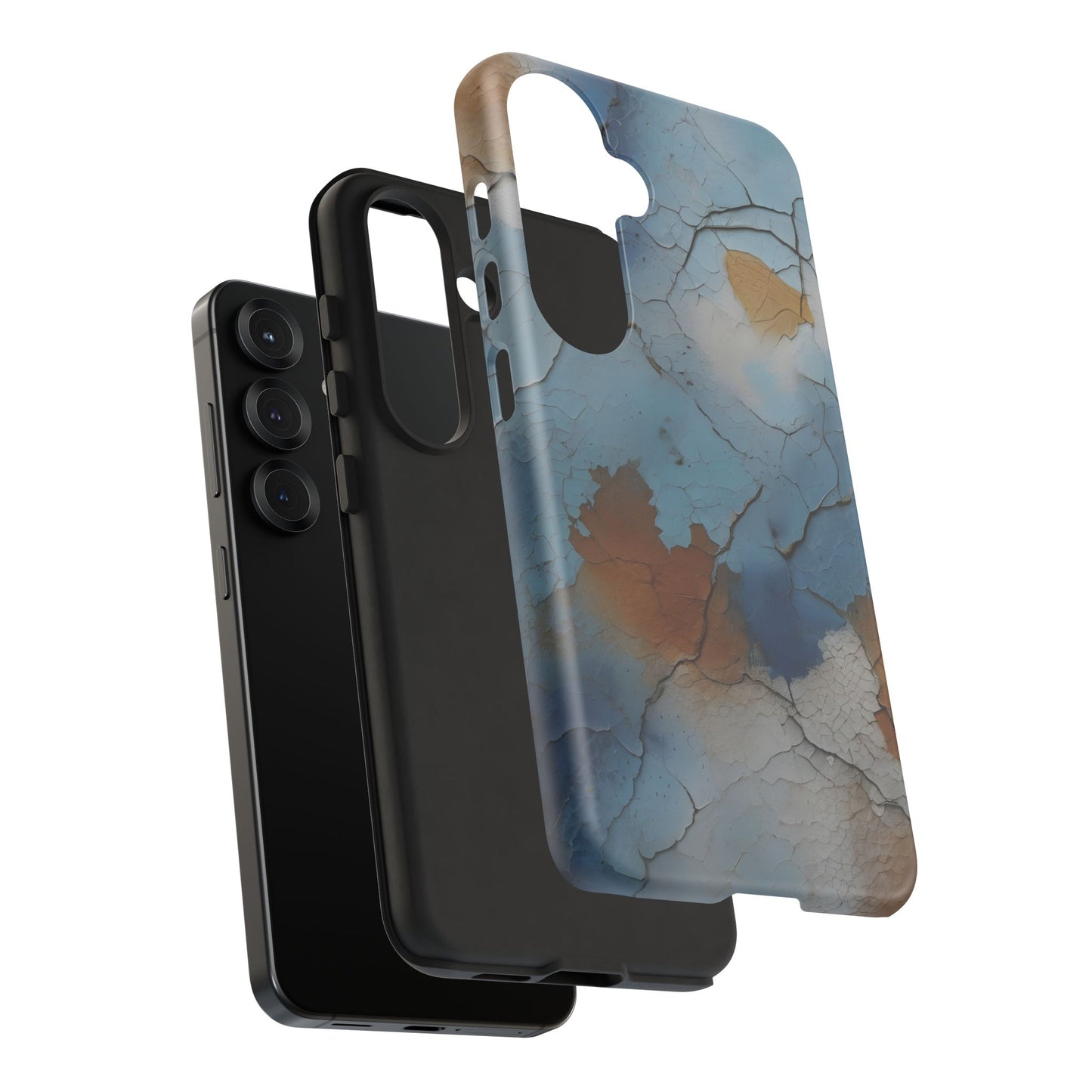 Cracked Paint Abstract Phone Case/Compatible with Samsung / Gift / Gift for Her, Birthday Present, Stylish Protection