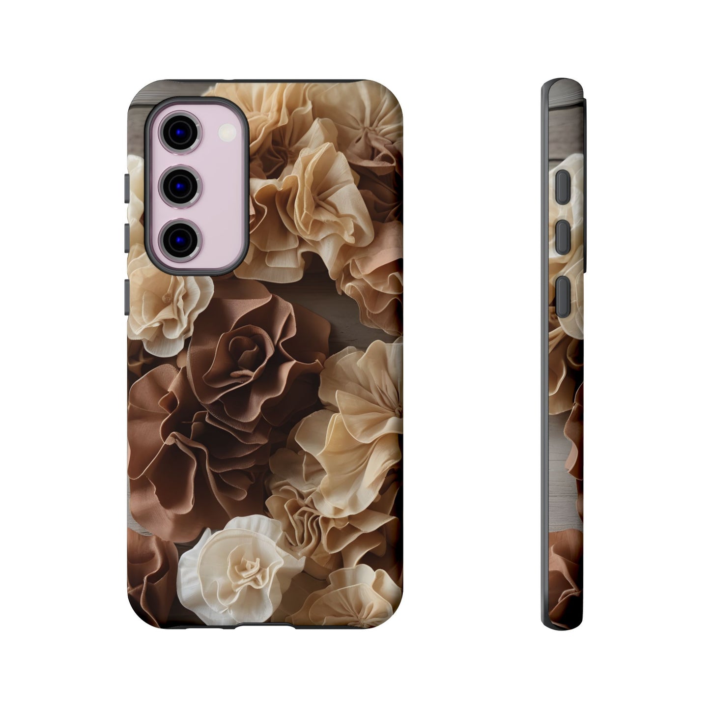 Delicate Fabric Flower Phone Case Cover/Compatible with Samsung/Gift/Gift for Her, Stylish Protection