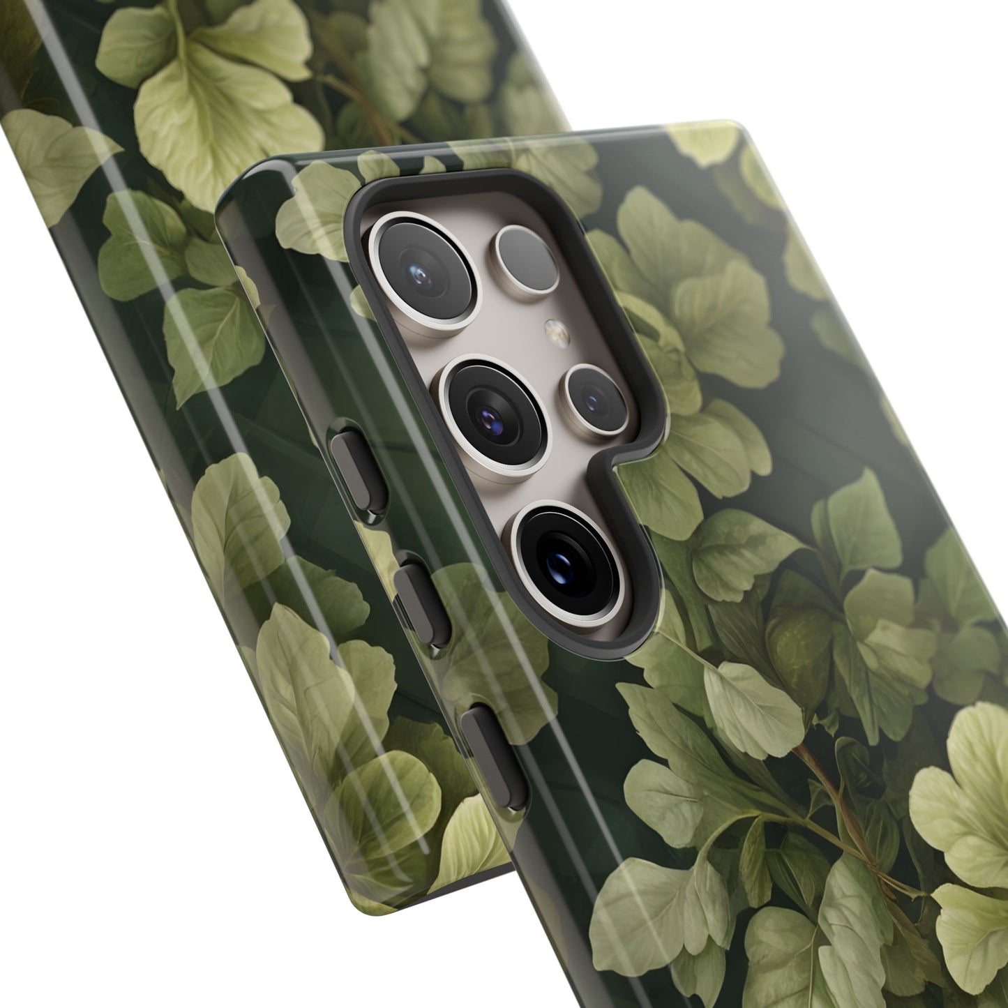 Stylish Green Leaf Samsung Phone Case - Durable & Trendy Design|Colorful Protective Cover|Artistic Gift|Vibrant Design