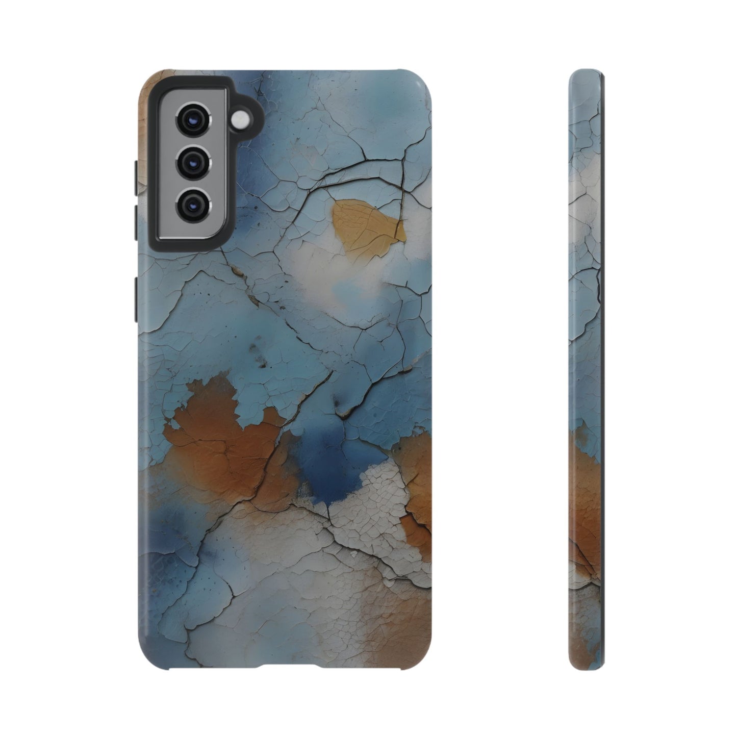 Cracked Paint Abstract Phone Case/Compatible with Samsung / Gift / Gift for Her, Birthday Present, Stylish Protection