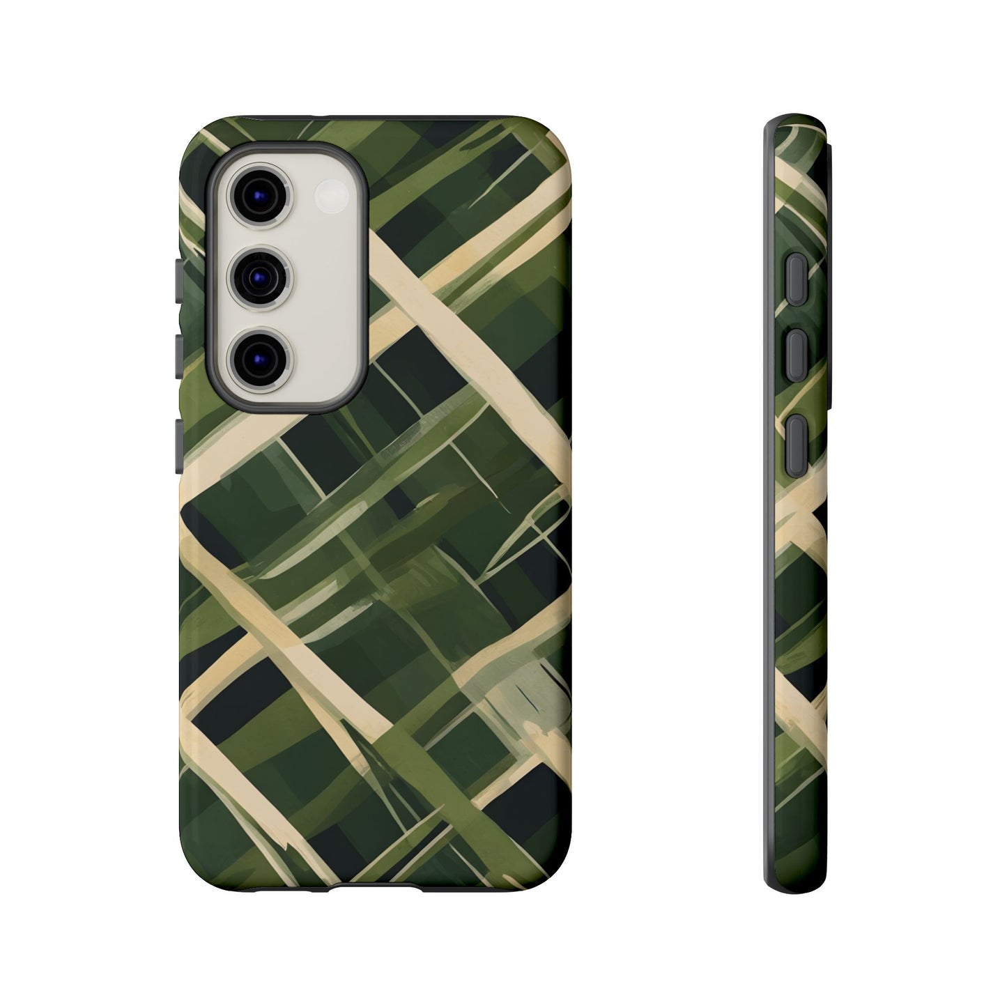 Green Abstract Grid Tough Phone Case Cover/Compatible with Samsung | Gift |Abstract Art Case|Colorful Protective Cover|Artistic Gift | Vibrant Design