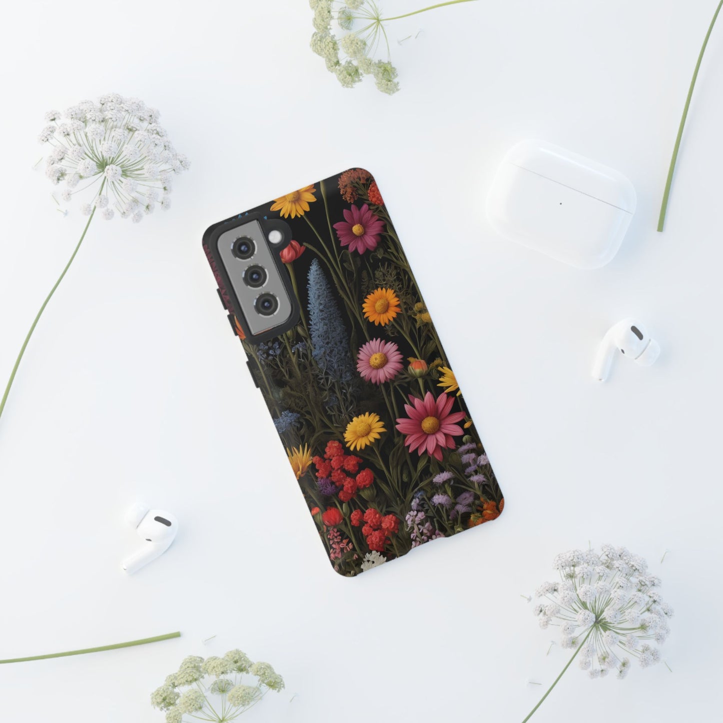 Multicolored Wildflower Phone Case / Compatible with Samsung / Gift for Her, Flower Art, Birthday Present, Stylish Protection