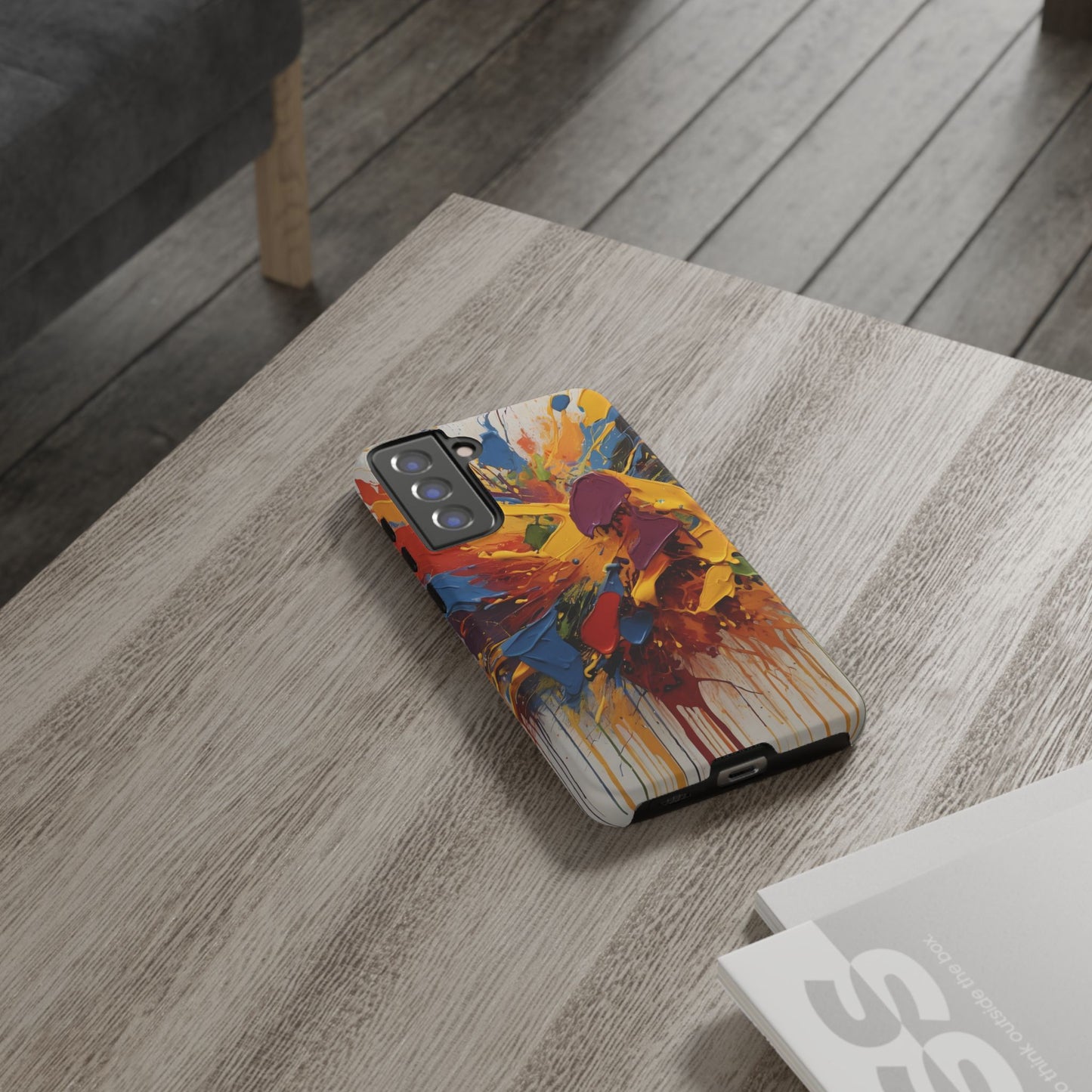 Color Splash Paint Splatter Phone Case |compatible with Samsung|Abstract Art Case|Colorful Protective Cover|Artistic Gift|Vibrant Design