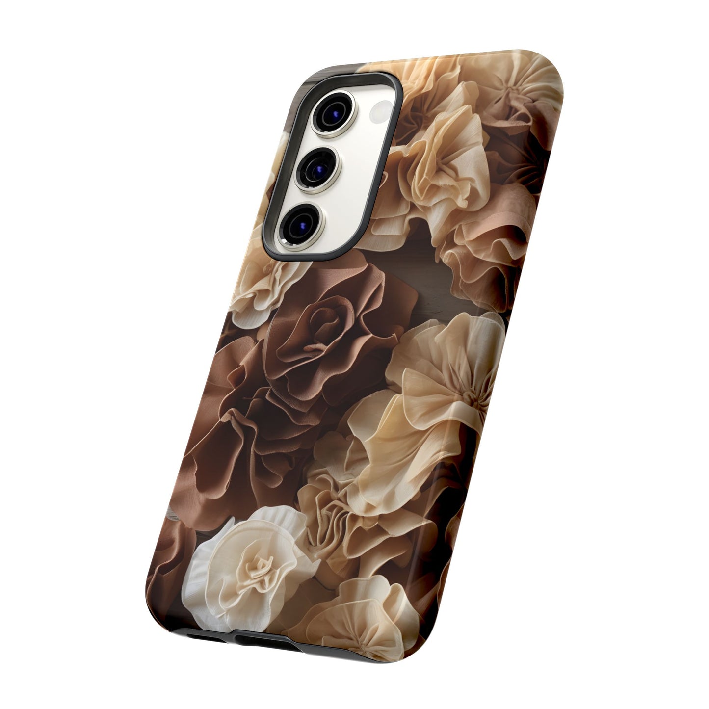 Delicate Fabric Flower Phone Case Cover/Compatible with Samsung/Gift/Gift for Her, Stylish Protection