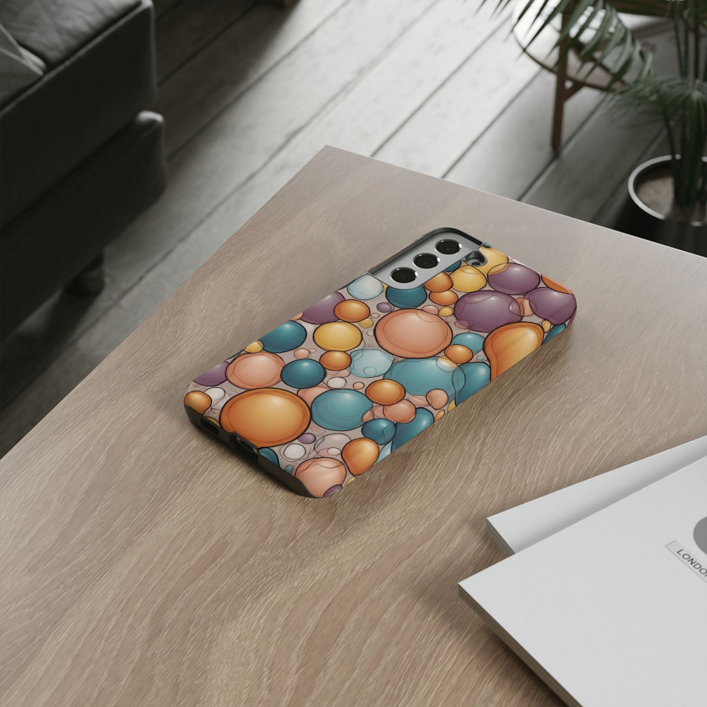Playful Bubble Art Phone Case / Gift Phone Cover / Compatible with Samsung / Gift for Her, Bubble Art, Birthday Present, Stylish Protection