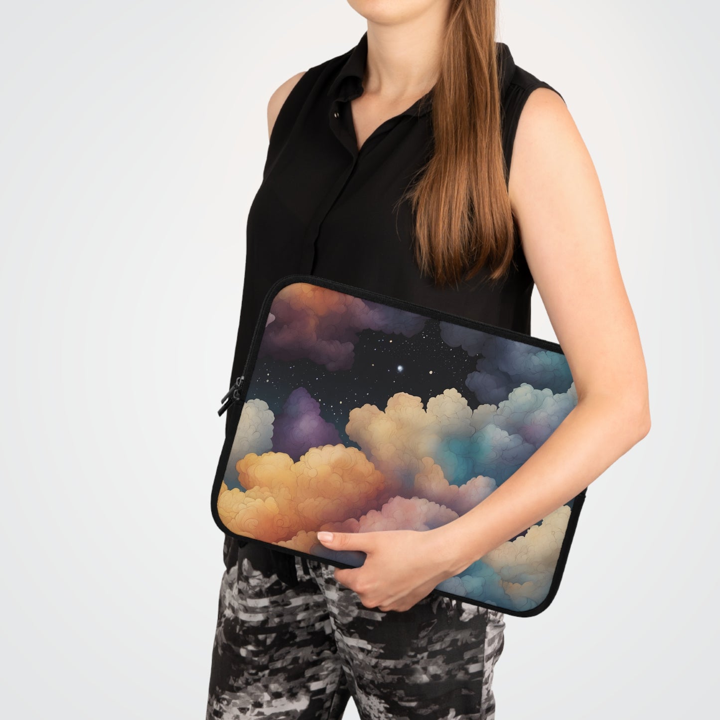 Cosmic Cloud Laptop Sleeve - Dreamy Sky Tablet Case, Colorful Nebula Design, Protective Cover, Stylish Tech Accessory
