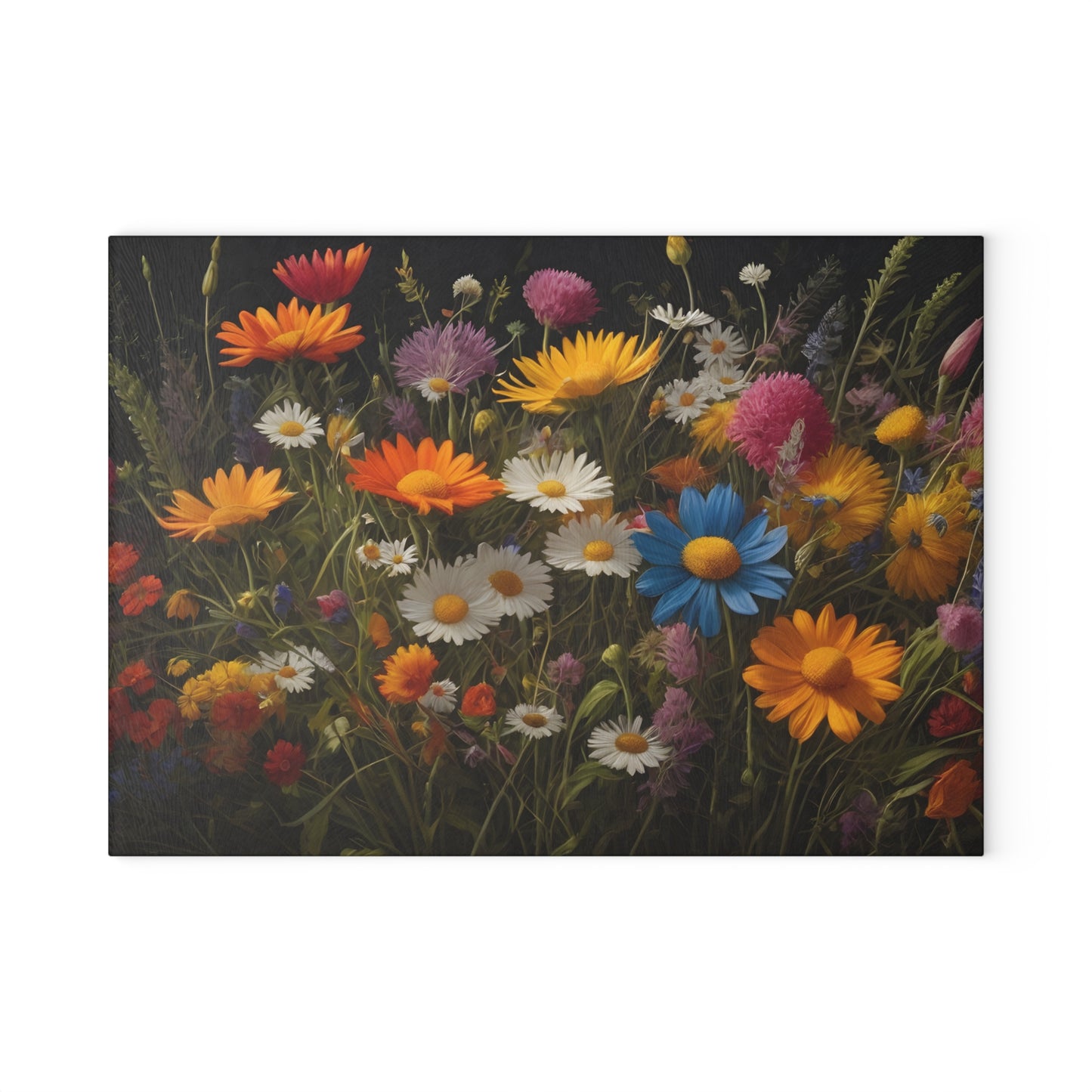 Vibrant Floral Cutting Board/Kitchen Cutting Board/Chopping Board/Large Cutting Board/Non-Slip Cutting Board/Durable Cutting Board