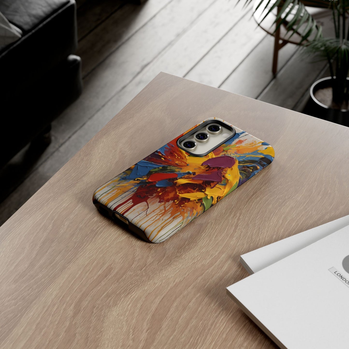 Color Splash Paint Splatter Phone Case |compatible with Samsung|Abstract Art Case|Colorful Protective Cover|Artistic Gift|Vibrant Design