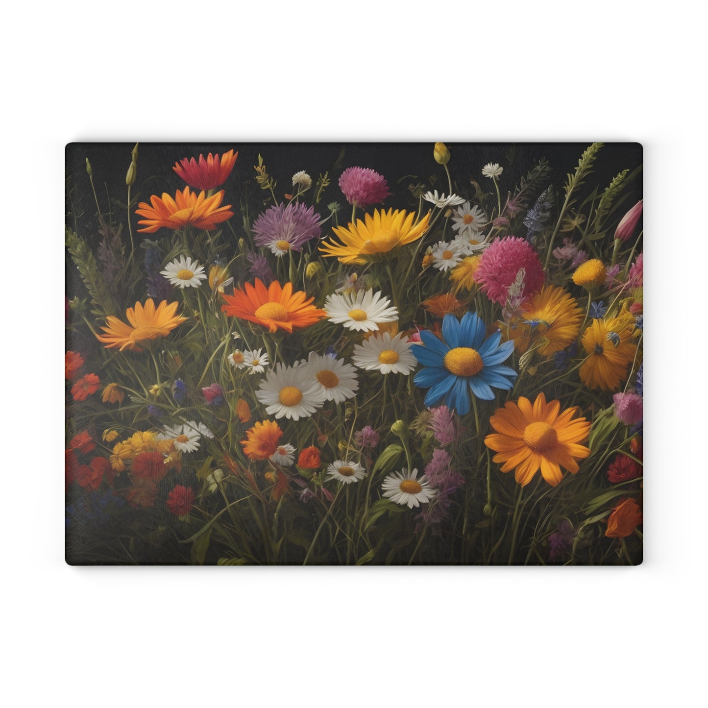 Vibrant Floral Cutting Board/Kitchen Cutting Board/Chopping Board/Large Cutting Board/Non-Slip Cutting Board/Durable Cutting Board