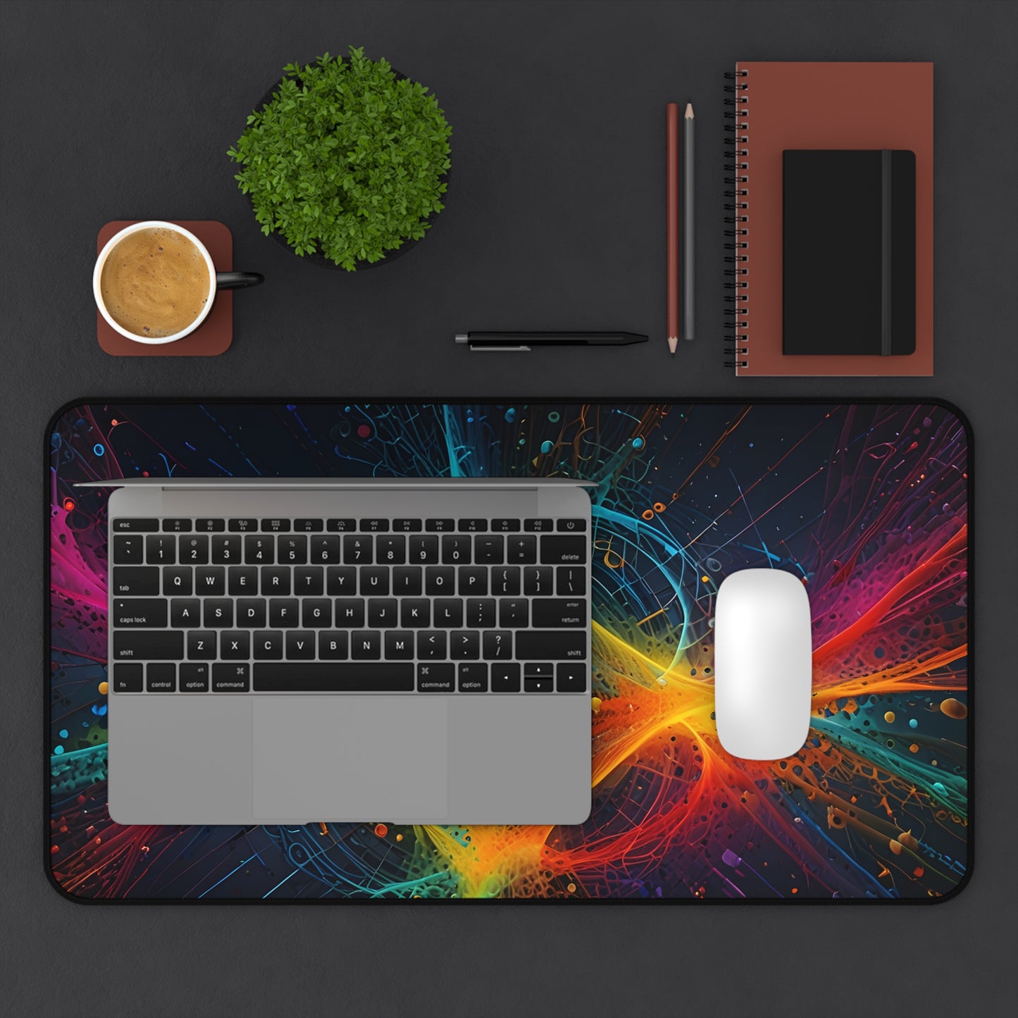 Cosmic Explosion Desk Mat/Abstract Art Mouse Pad/Psychedelic Art Mouse Pad/Anti-Slip Mouse Pad/Durable/Gaming Mouse Pad