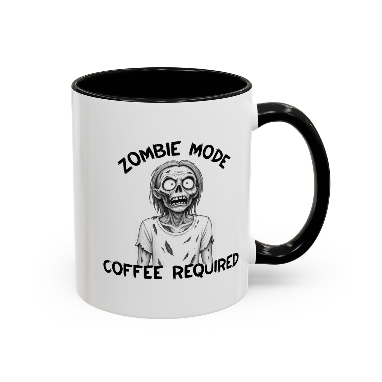 Funny Ceramic Zombie Mode Coffee Mug - Perfect for Coffee Lovers, Halloween Gifts, Quirky Kitchen Decor, Unique Holiday Present, Humor Mug