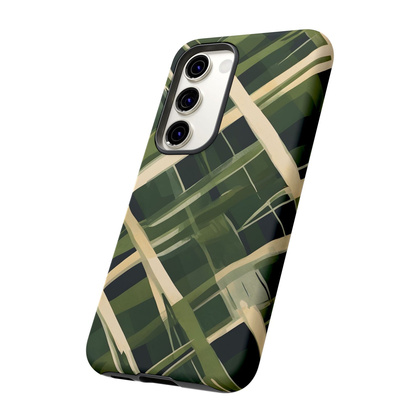 Green Abstract Grid Tough Phone Case Cover/Compatible with Samsung | Gift |Abstract Art Case|Colorful Protective Cover|Artistic Gift | Vibrant Design