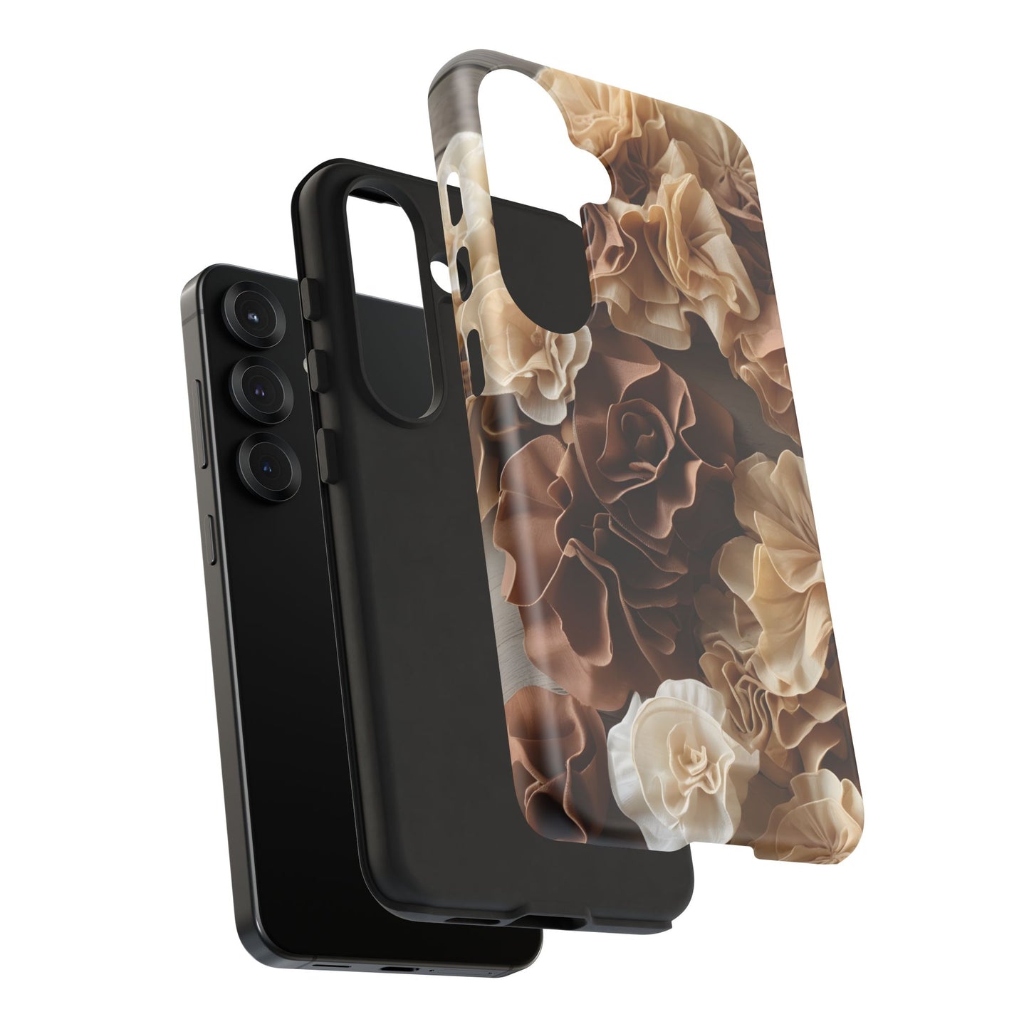 Delicate Fabric Flower Phone Case Cover/Compatible with Samsung/Gift/Gift for Her, Stylish Protection