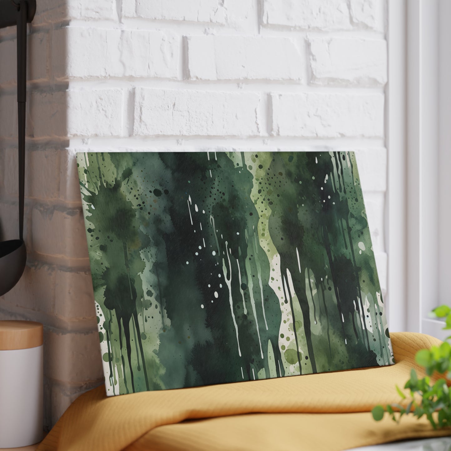 Abstract Watercolor Cutting Board/Modern Kitchen Cutting Board/Artistic Cutting Board/Large Cutting Board/Non-Slip Cutting Board