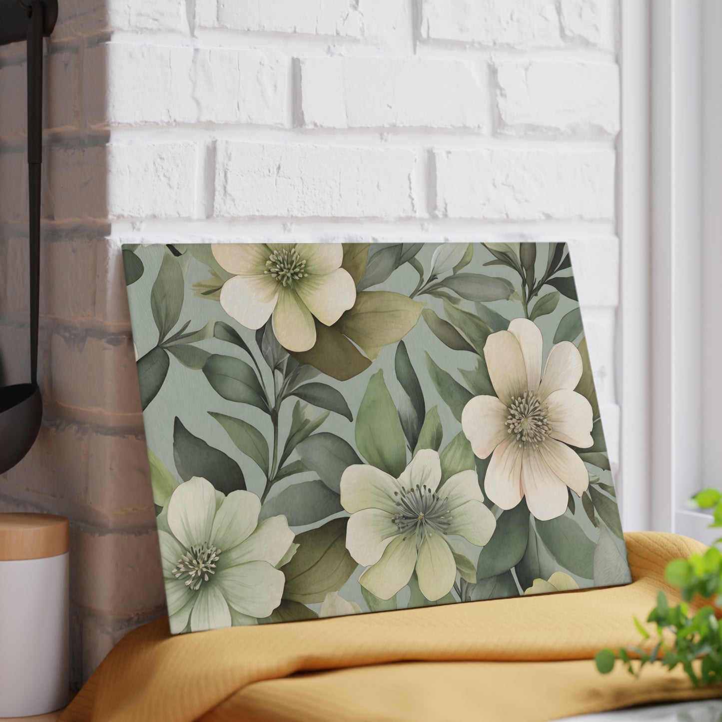 Serene Floral Cutting Board/Kitchen Cutting Board/Chopping Board/Large Cutting Board/Non-Slip Cutting Board/Durable Cutting Board