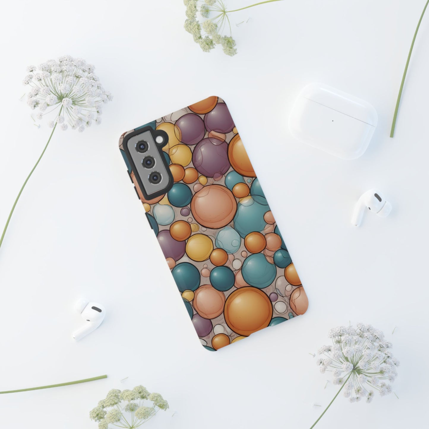 Playful Bubble Art Phone Case / Gift Phone Cover / Compatible with Samsung / Gift for Her, Bubble Art, Birthday Present, Stylish Protection