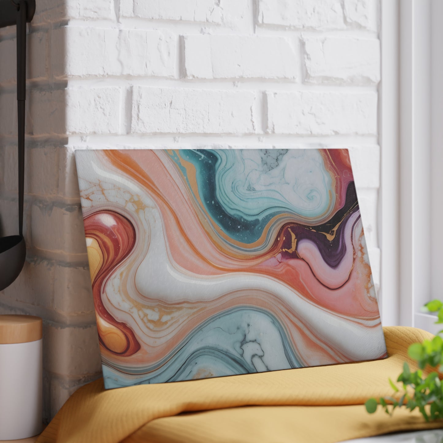 Swirling Colors Cutting Board/Abstract Art/Modern Art Cutting Board/Large Cutting Board/Non-Slip Cutting Board/Durable Cutting Board