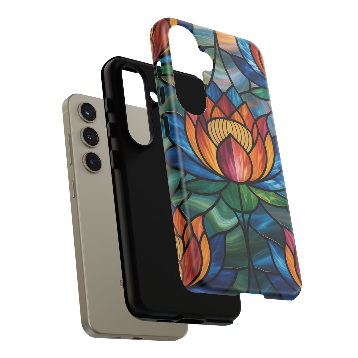 Vibrant Lotus Tough Phone Case Cover-Colorful Floral Design, Gift for Flower Lovers, Stylish Tech Accessories, Samsung compatible