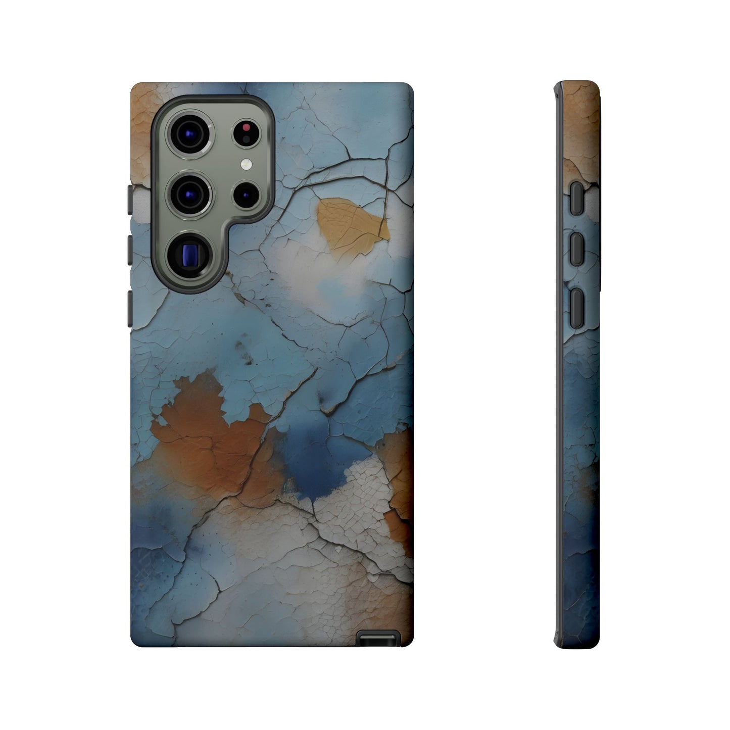 Cracked Paint Abstract Phone Case/Compatible with Samsung / Gift / Gift for Her, Birthday Present, Stylish Protection