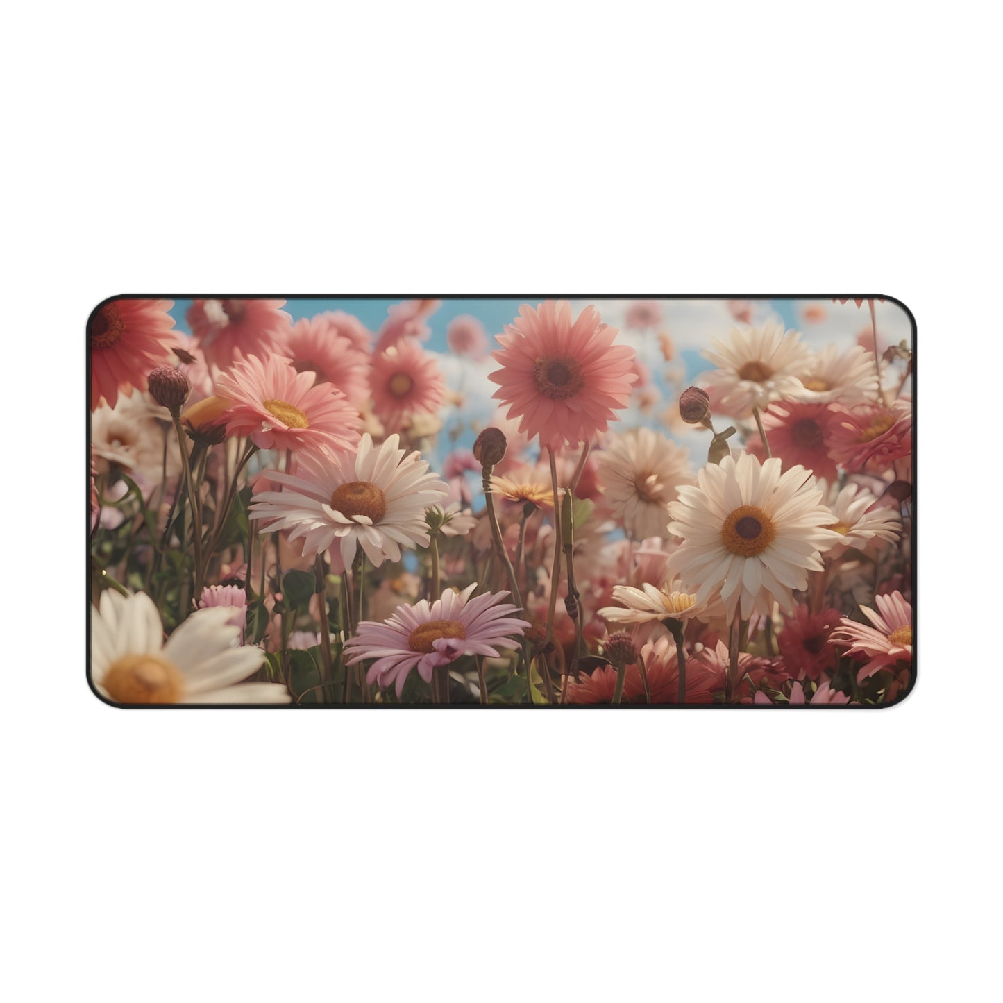 Blooming Daisy Desk Mat/Floral Mouse Pad/Flower Mouse Pad/Anti-Slip Mouse Pad/Durable Mouse Pad/Gaming Mouse Pad