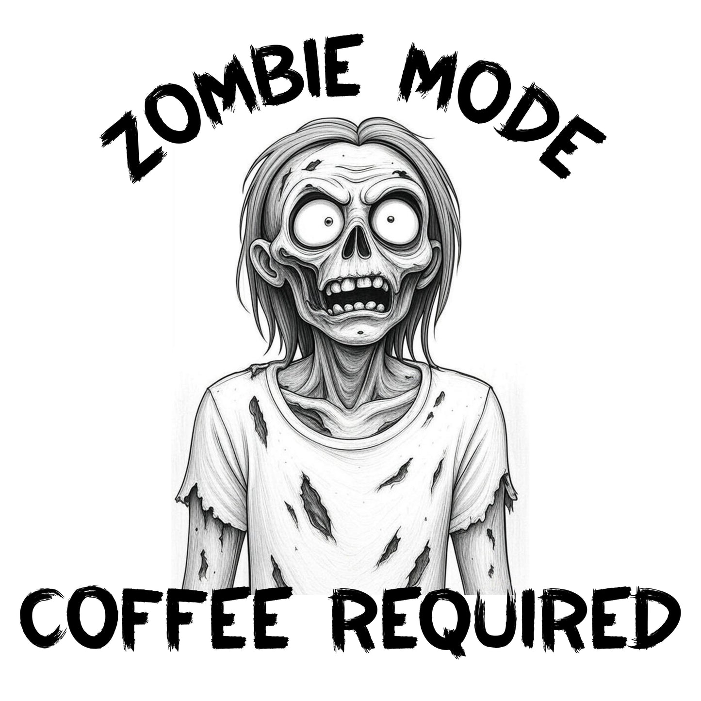 Funny Ceramic Zombie Mode Coffee Mug - Perfect for Coffee Lovers, Halloween Gifts, Quirky Kitchen Decor, Unique Holiday Present, Humor Mug