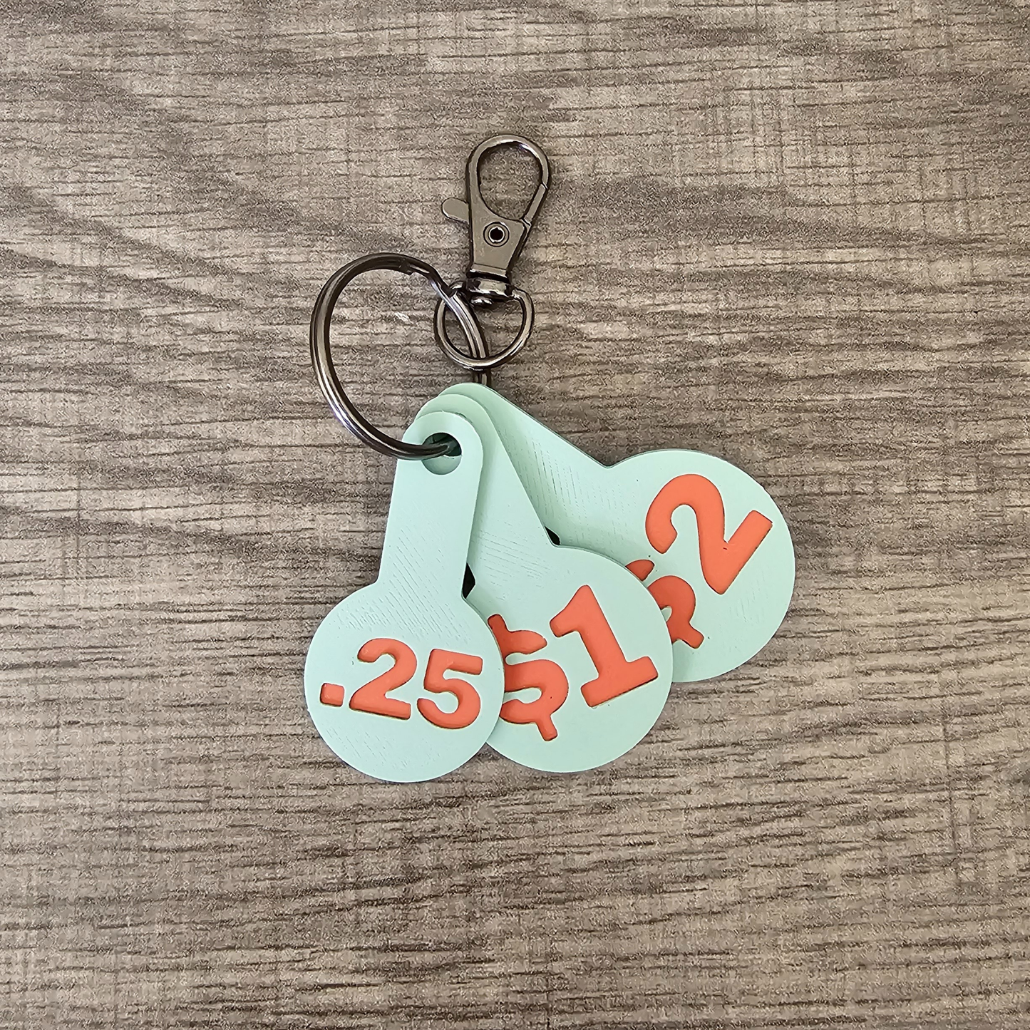 Never Forget a Coin! 3D Printed Canadian Cart Coins Keychain - Loonie/Toonie/Quarter Grocery Trolley Token - Unique Gift for Canadians