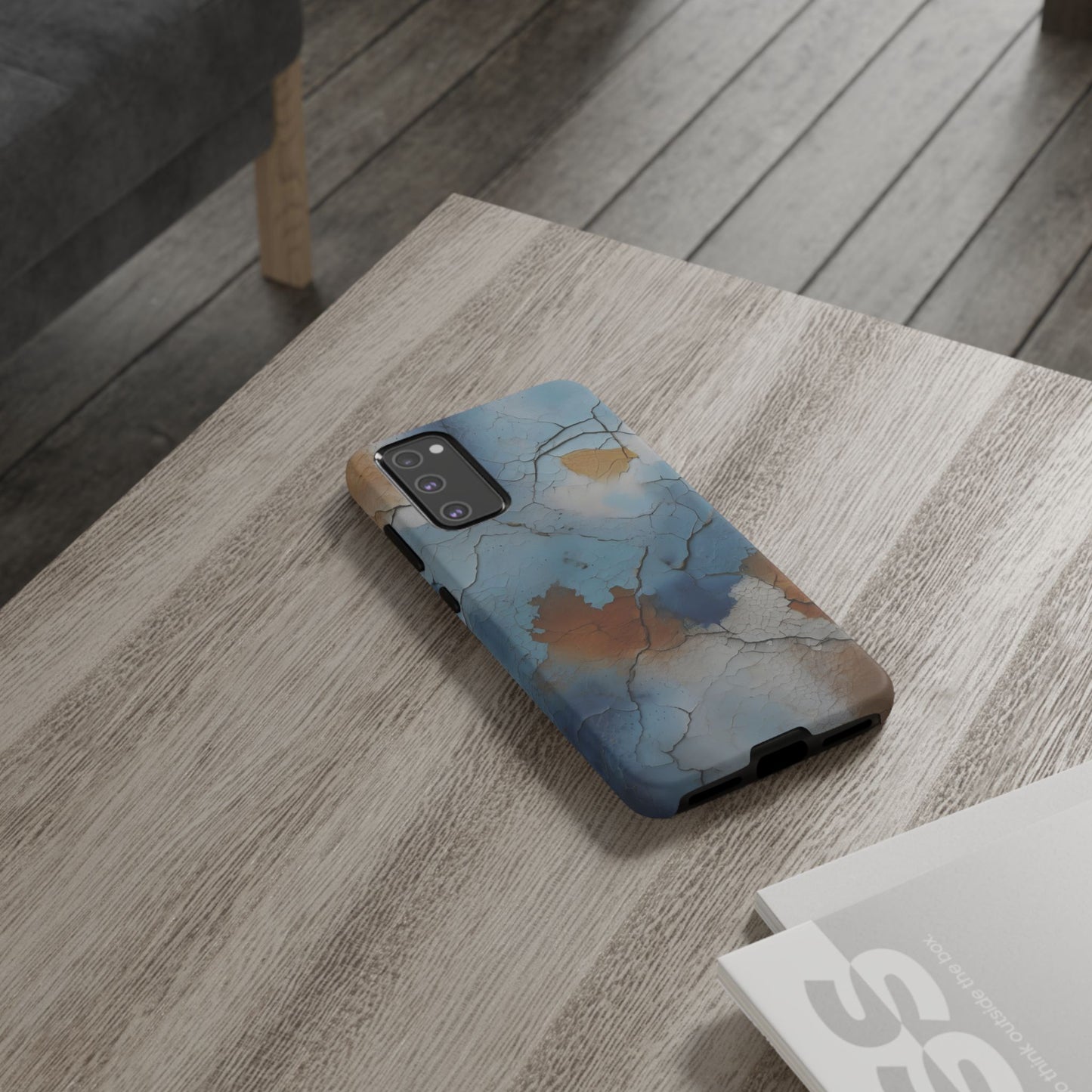 Cracked Paint Abstract Phone Case/Compatible with Samsung / Gift / Gift for Her, Birthday Present, Stylish Protection