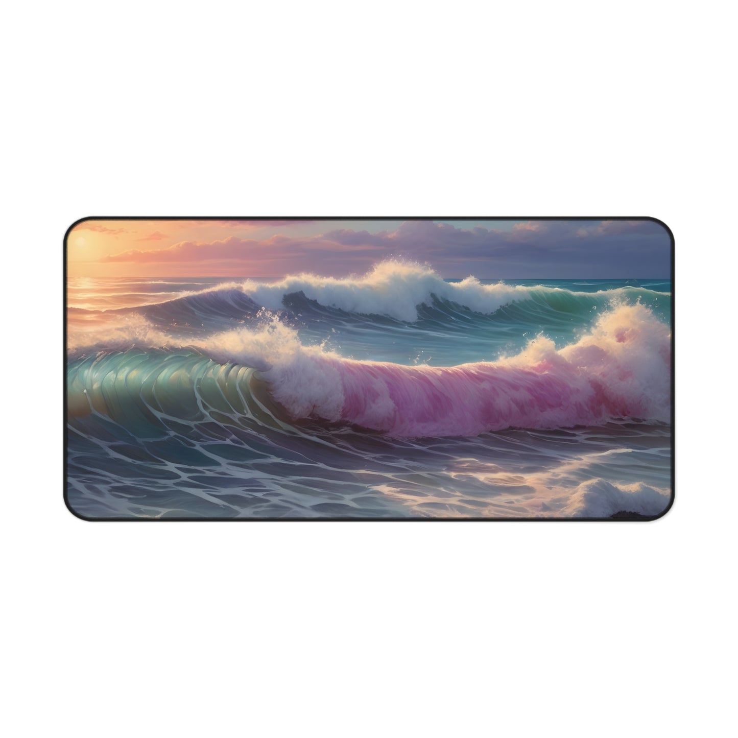 Serene Sunset Waves Desk Mat/Ocean Wave Mouse Pad/Beach Mouse Pad/Anti-Slip Mouse Pad/Durable Mouse Pad/Gaming Mouse Pad