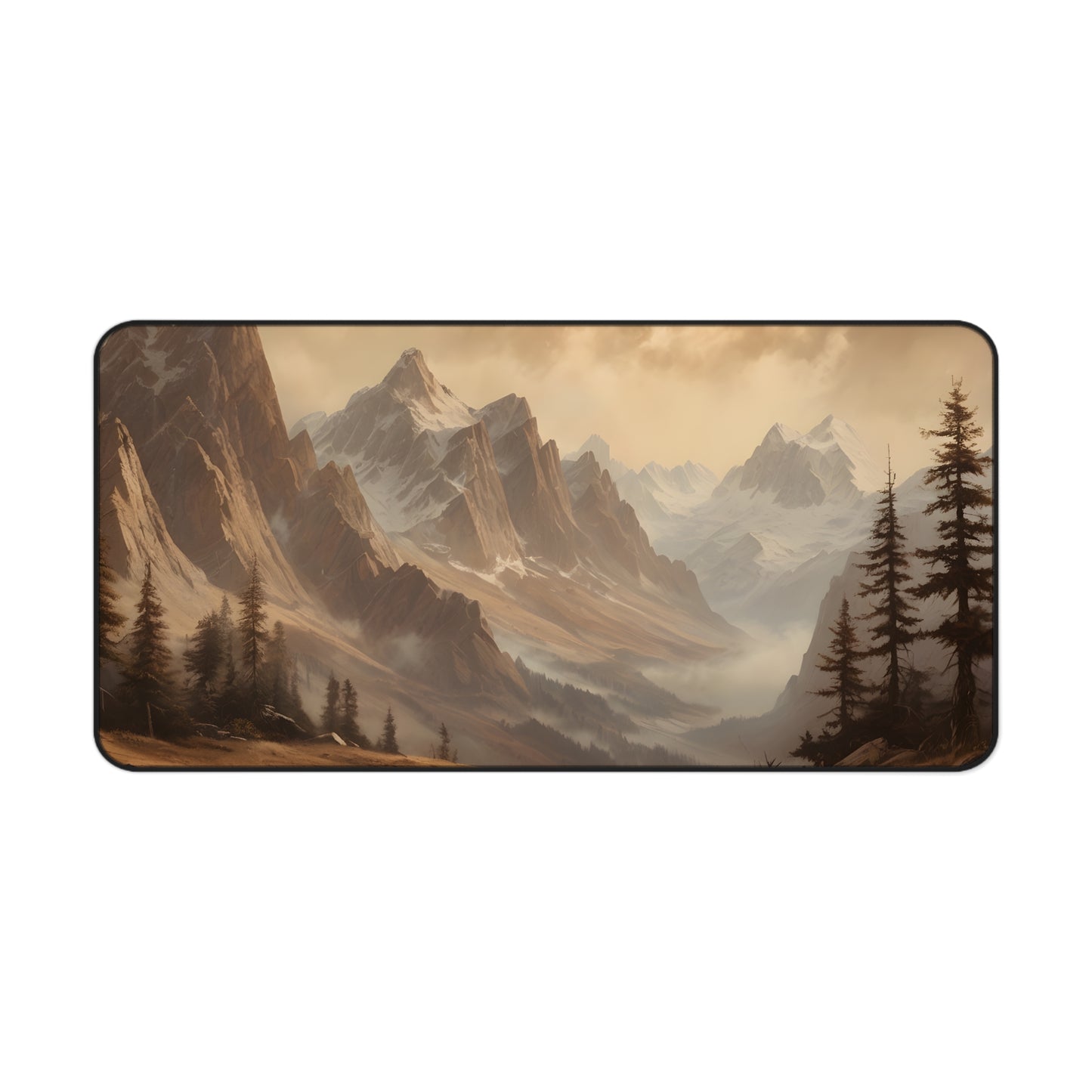 Majestic Mountain Range Desk Mat/Mountain Landscape Mouse Pad/Nature Inspired Mouse Pad/Anti-Slip Mouse Pad/Durable Mouse Pad