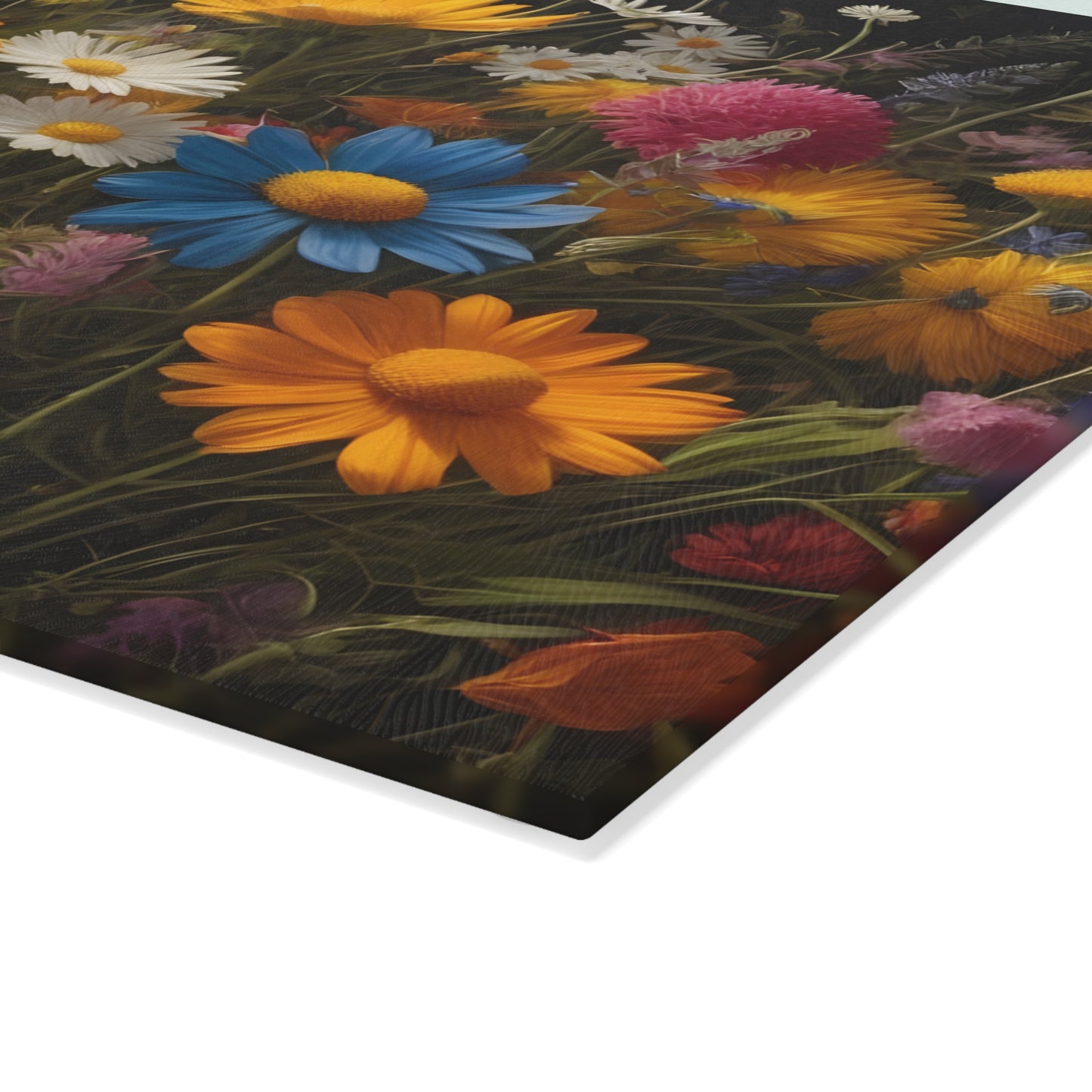 Vibrant Floral Cutting Board/Kitchen Cutting Board/Chopping Board/Large Cutting Board/Non-Slip Cutting Board/Durable Cutting Board