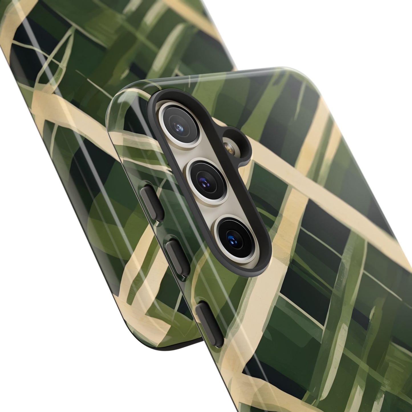 Green Abstract Grid Tough Phone Case Cover/Compatible with Samsung | Gift |Abstract Art Case|Colorful Protective Cover|Artistic Gift | Vibrant Design