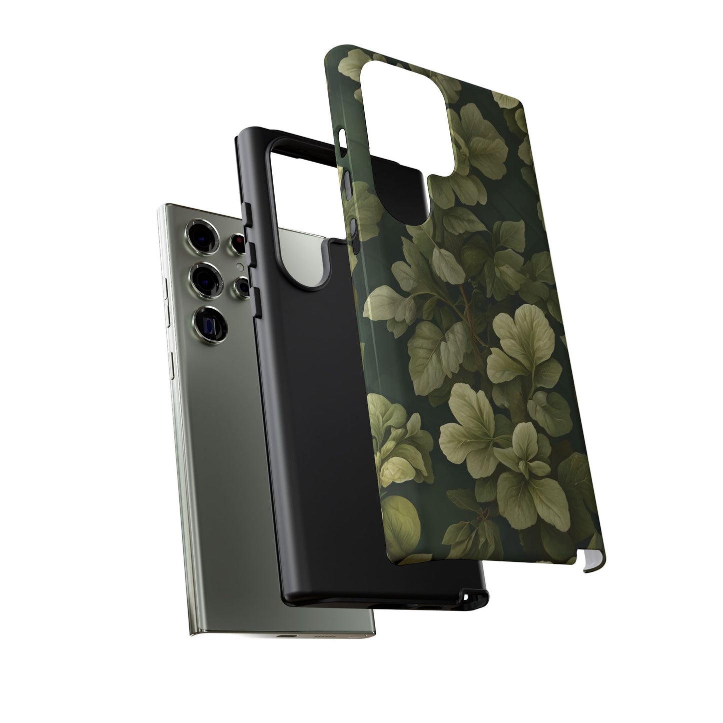 Stylish Green Leaf Samsung Phone Case - Durable & Trendy Design|Colorful Protective Cover|Artistic Gift|Vibrant Design