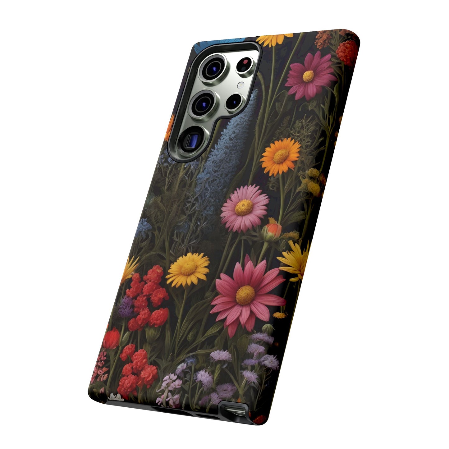 Multicolored Wildflower Phone Case / Compatible with Samsung / Gift for Her, Flower Art, Birthday Present, Stylish Protection