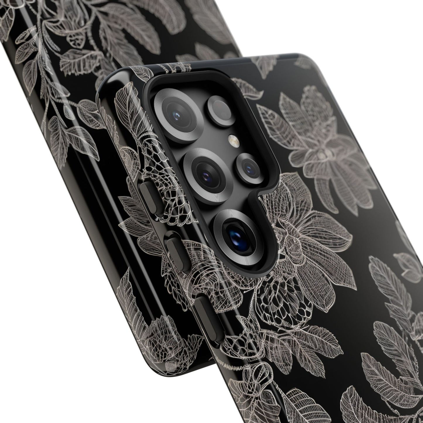 Vintage Lace Tough Phone Case - Samsung Compatible, Victorian Lace Design, Gift for Her, Flower Art, Birthday Present, Stylish Protection