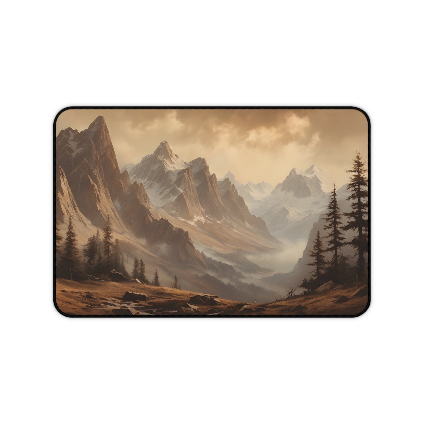 Majestic Mountain Range Desk Mat/Mountain Landscape Mouse Pad/Nature Inspired Mouse Pad/Anti-Slip Mouse Pad/Durable Mouse Pad