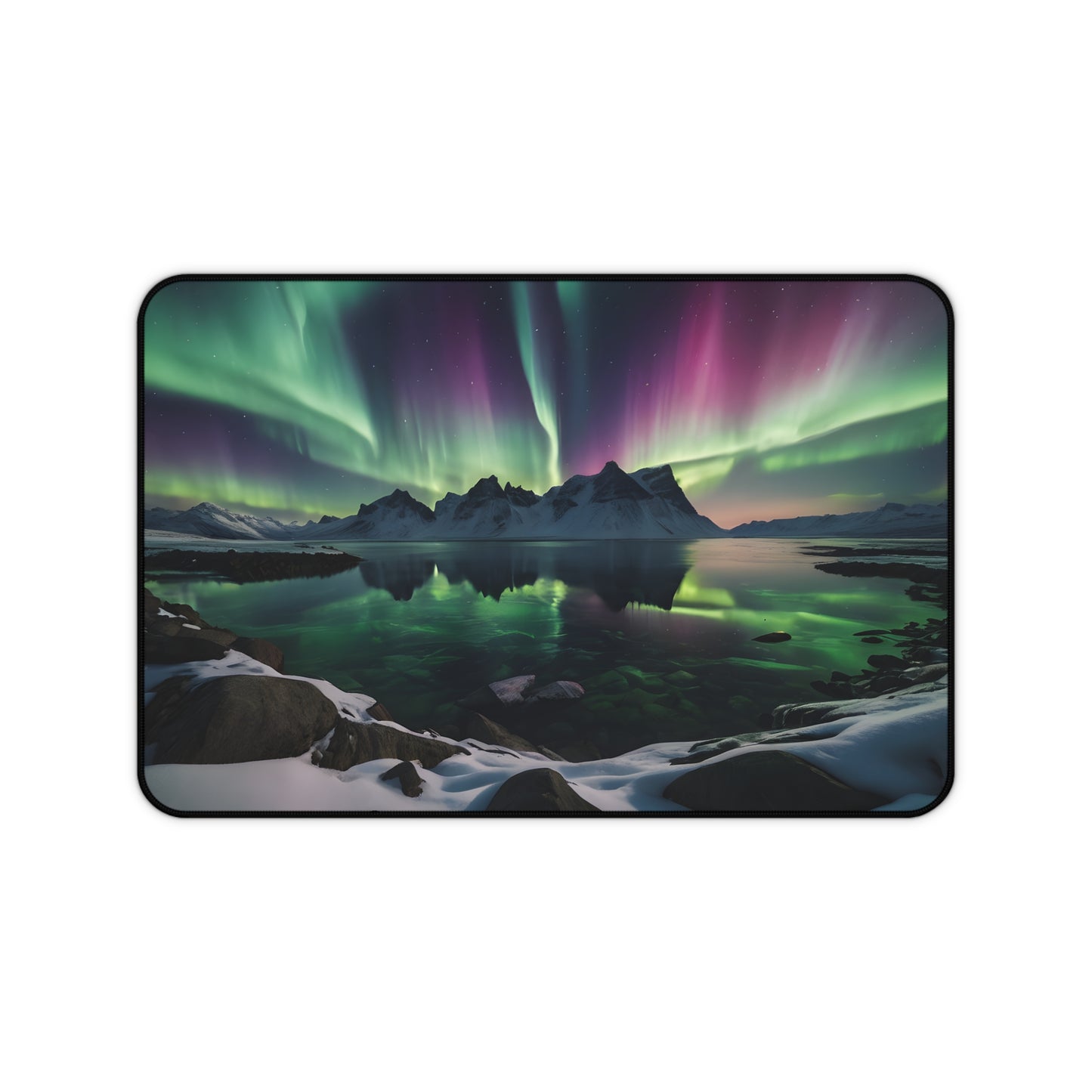 Aurora Borealis Desk Mat/Northern Lights Mouse Pad/Celestial Mouse Pad/Anti-Slip Mouse Pad/Durable Mouse Pad/Gaming Mouse Pad