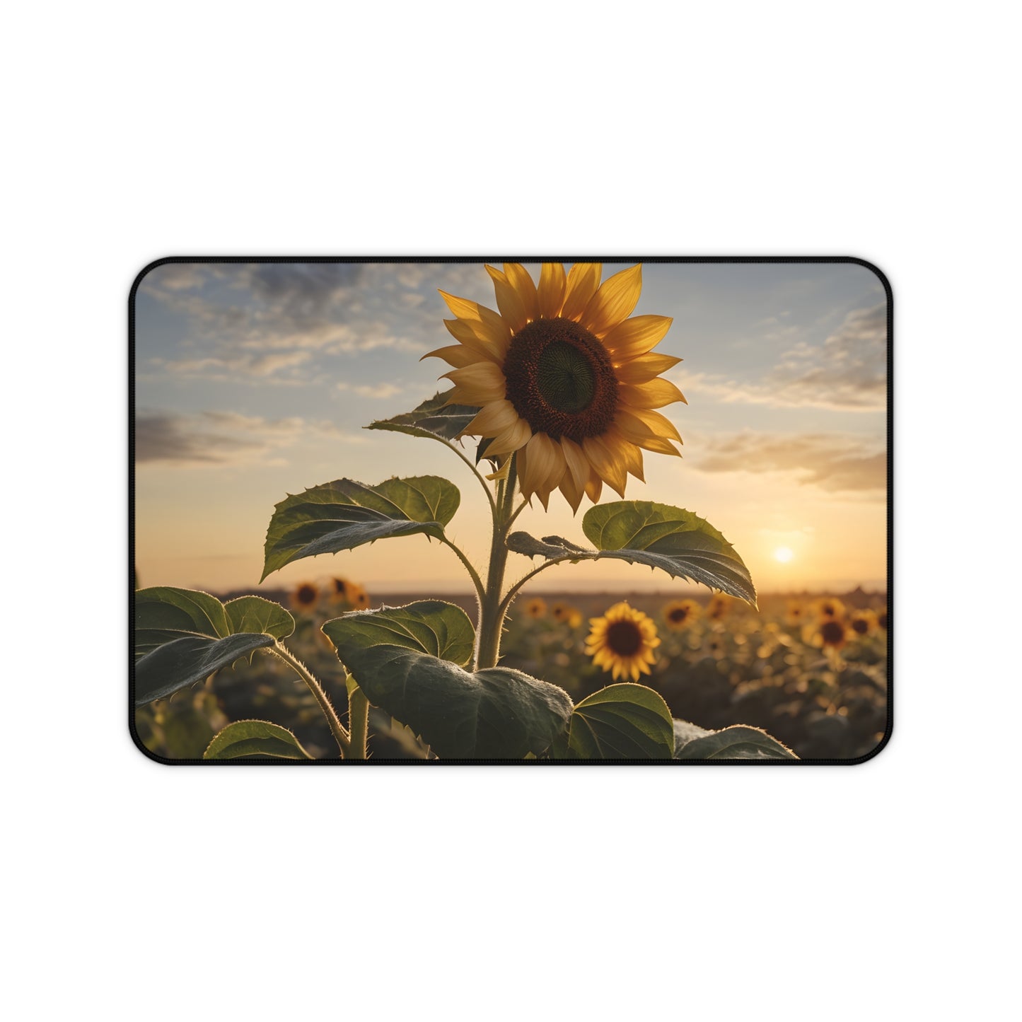 Sunlit Sunflower Field Desk Mat/Sunflower Mouse Pad/Floral Mouse Pad/Anti-Slip Mouse Pad/Durable Mouse Pad/Gaming Mouse Pad