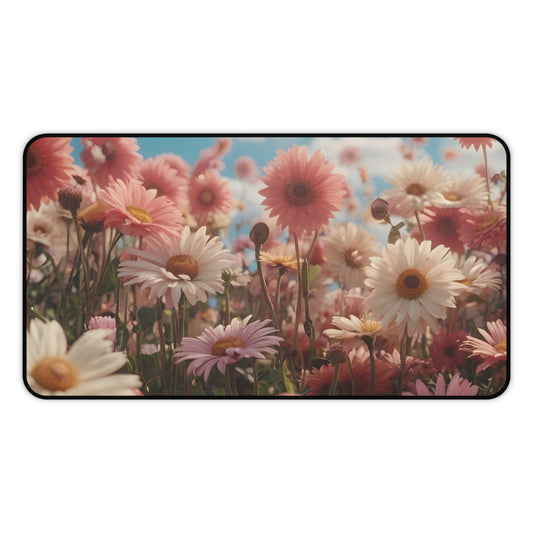 Blooming Daisy Desk Mat/Floral Mouse Pad/Flower Mouse Pad/Anti-Slip Mouse Pad/Durable Mouse Pad/Gaming Mouse Pad