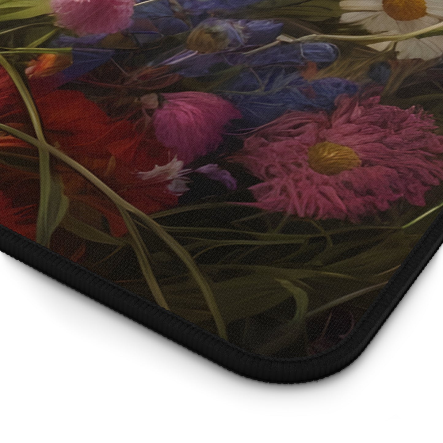 Vibrant Wildflower Desk Mat/Floral Mouse Pad/Nature-Inspired Desk Pad/Anti-Slip Mouse Pad/Durable Desk Mat/Gaming Mouse Pad